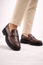 D-LUXE HIGH SOLE SHOES BROWN MV-16