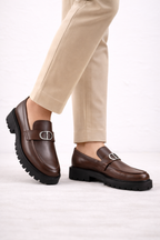 D-LUXE HIGH SOLE SHOES BROWN MV-16