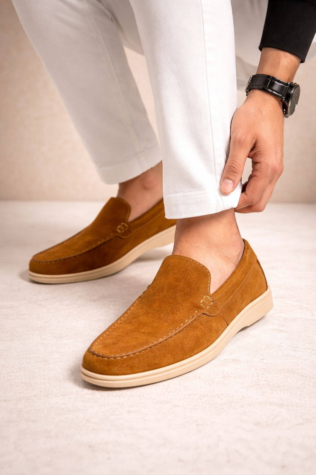 THE MOCCASIN SUEDE LOAFERS-MV19