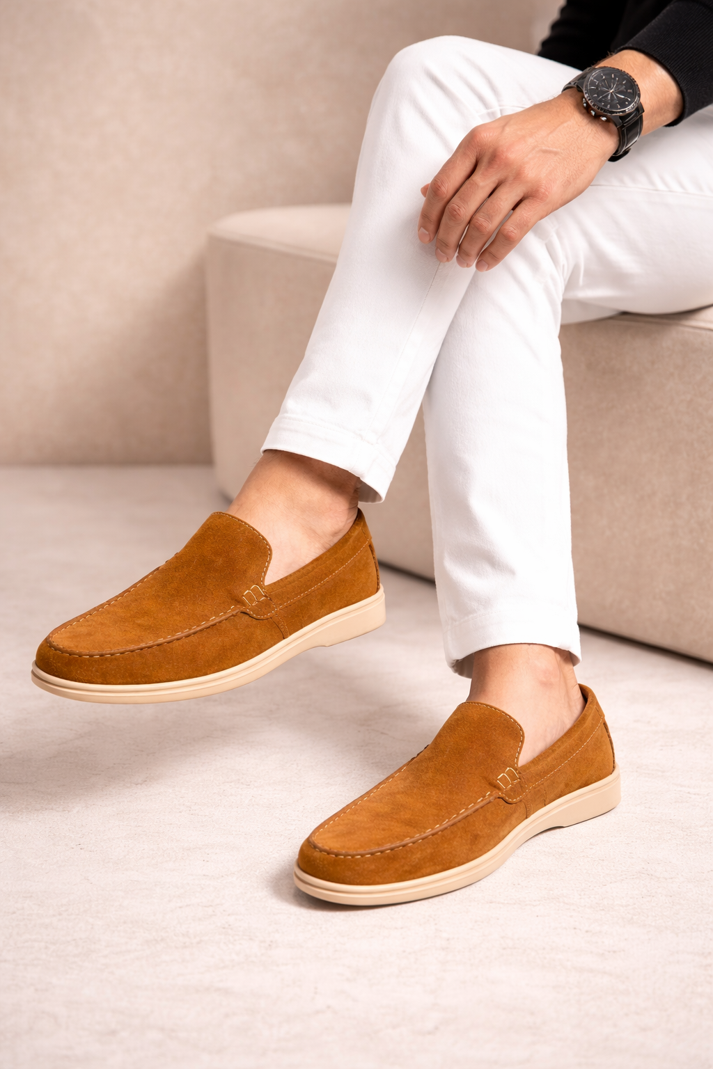 THE MOCCASIN SUEDE LOAFERS-MV19