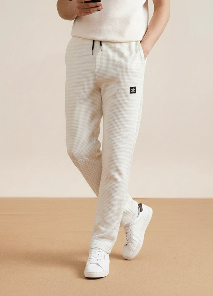 EASY TEXTURED PANTS WHITE-MV