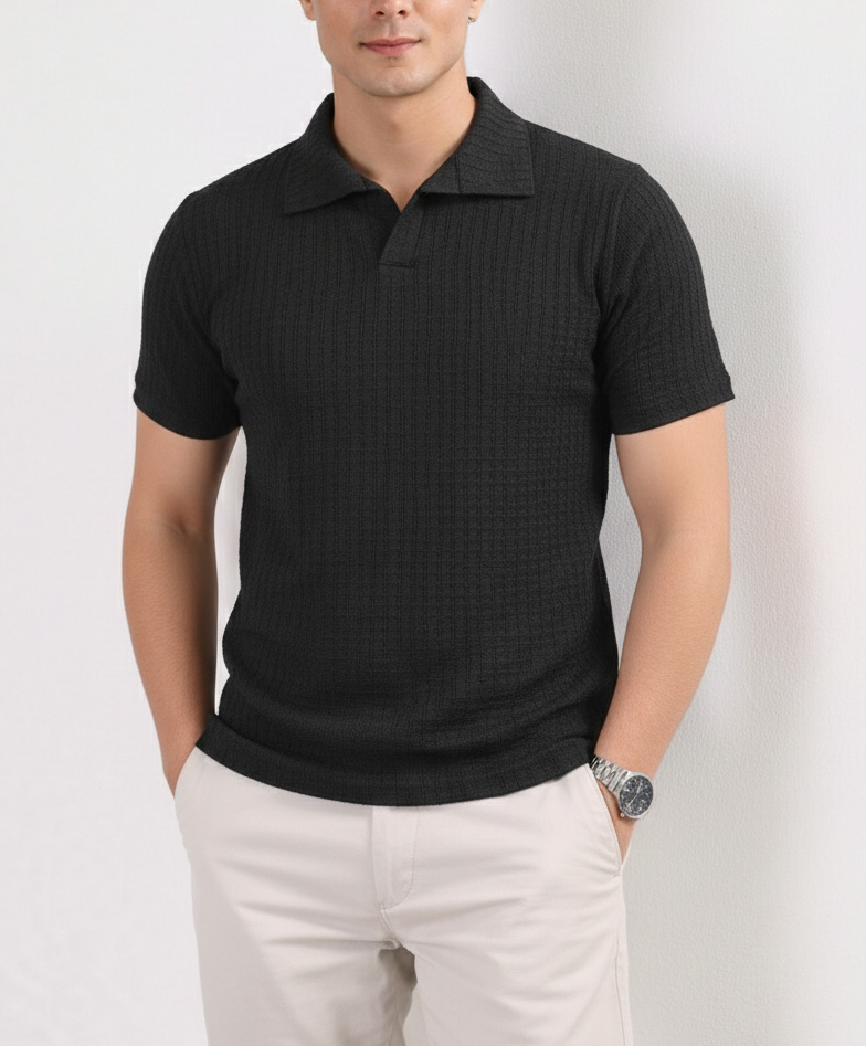 THE SLATE TEXTURE POLO-MV