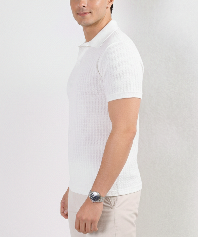 THE SLATE TEXTURE POLO-MV