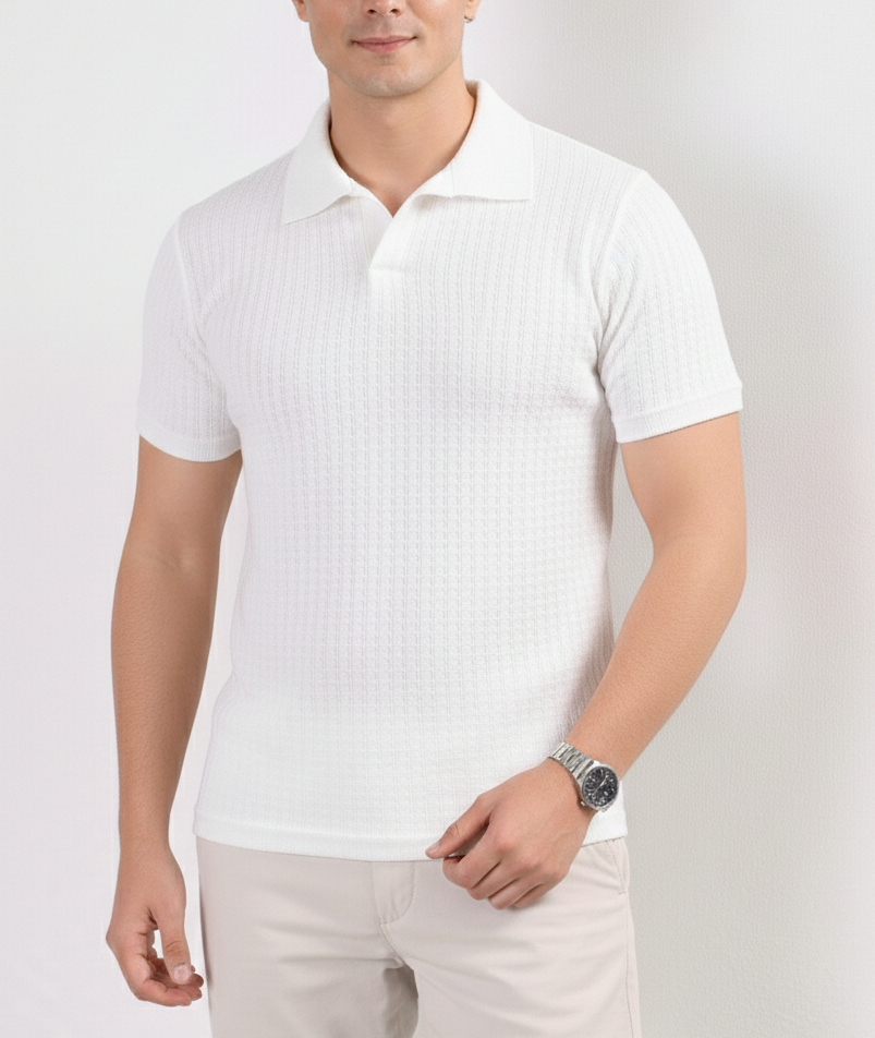THE SLATE TEXTURE POLO-MV