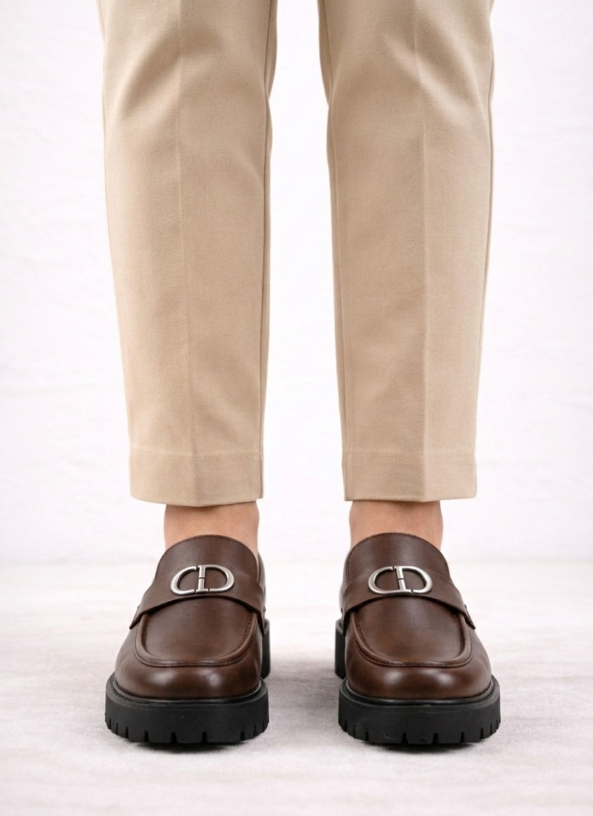 D-LUXE HIGH SOLE SHOES BROWN MV-16
