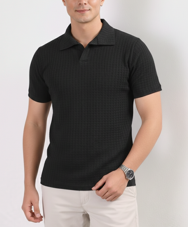 THE SLATE TEXTURE POLO-MV