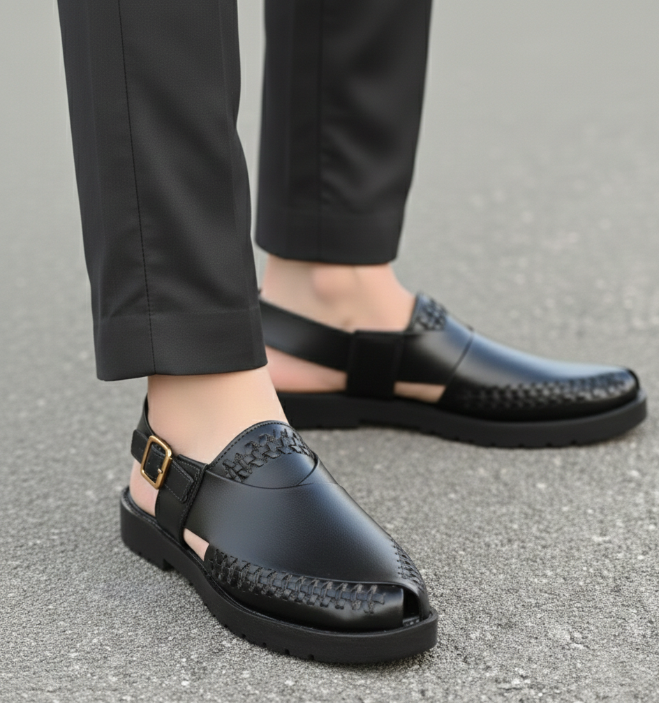 THE NOIR WEAVE PESHAWARI SLIPPER MV-17