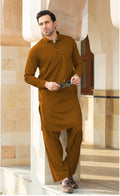 Heritage Brown Signature Shalwar Suit-SKMV
