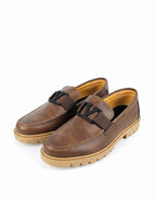 MIDNIGHT LEATHER LOAFERS BROWN-MV03