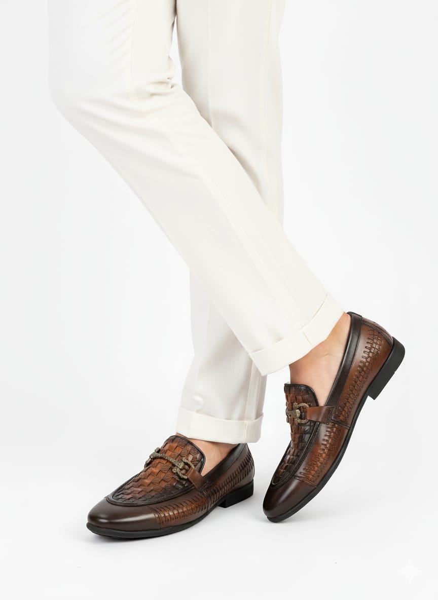 CLASSIC MOC SHOES BROWN-MV01