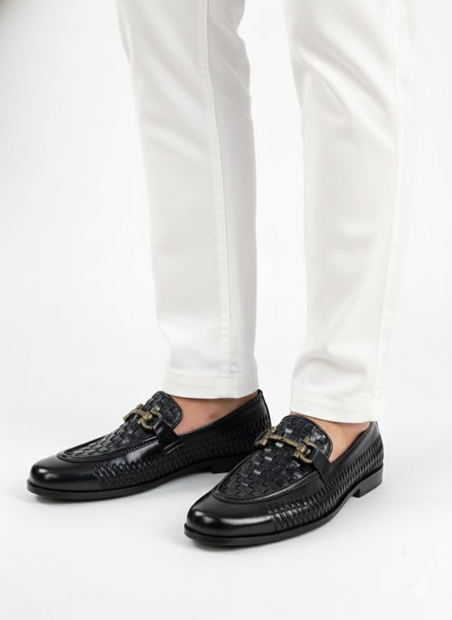 CLASSIC MOC SHOES BLACK-MV01