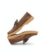 MIDNIGHT LEATHER LOAFERS BROWN-MV03